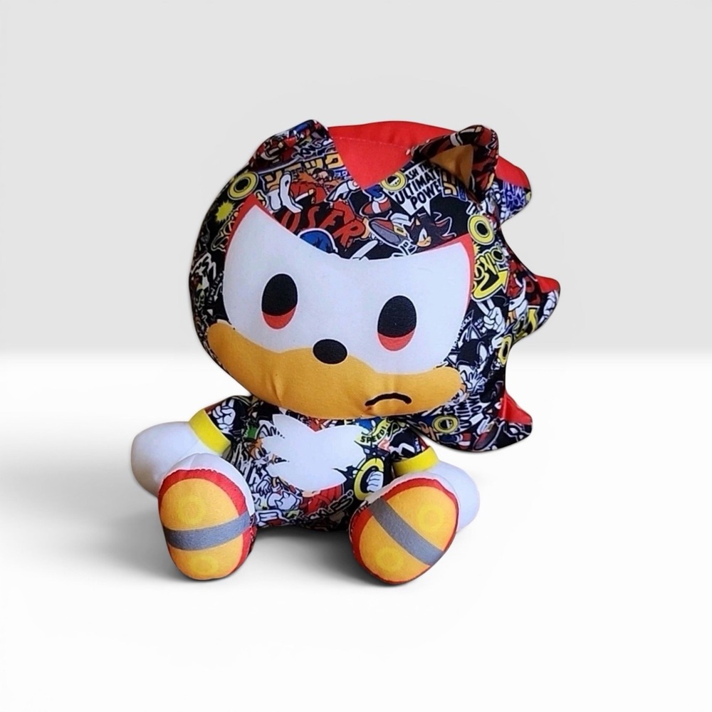 Sonic The Hedgehog Shadow Sticker Bomb Big Head Plush Toy